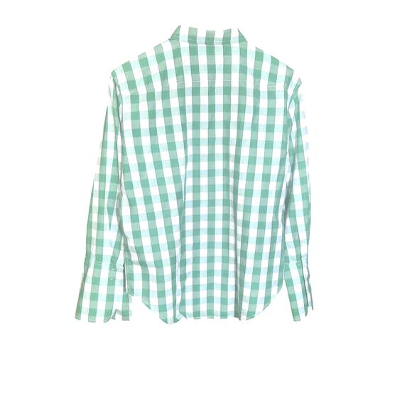 J. Crew Womens Green Gingham Cotton Signature Fit Button Down Shirt Size 6 - Picture 3 of 6